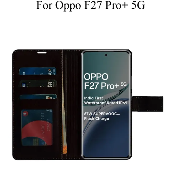Brown_Premium_Flip_Cover_For_Oppo_F27_Pro_Plus_5G,_Oppo_F27_Pro+_5G