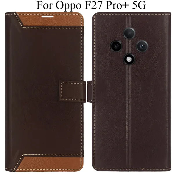 Brown_Premium_Flip_Cover_For_Oppo_F27_Pro_Plus_5G,_Oppo_F27_Pro+_5G