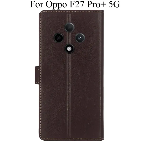 Brown_Premium_Flip_Cover_For_Oppo_F27_Pro_Plus_5G,_Oppo_F27_Pro+_5G