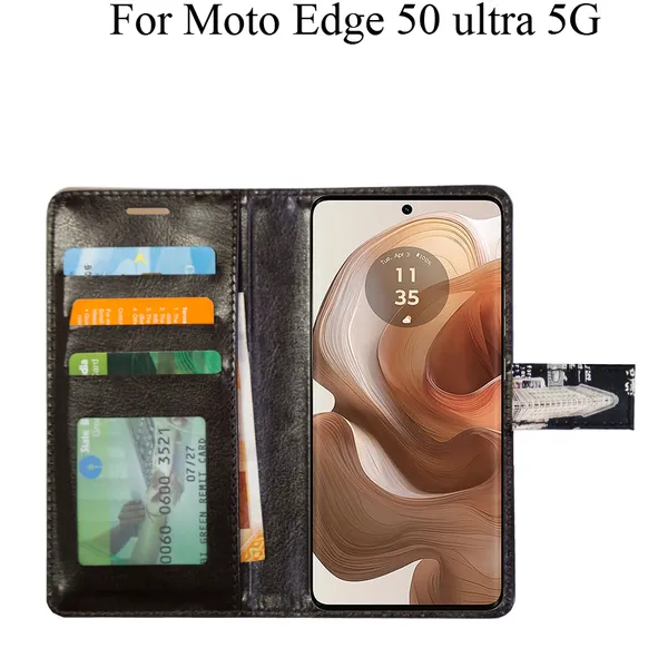 Black_Premium_Flip_Cover_For_Moto_Edge_50_Ultra_5G