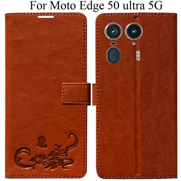 Orange_Premium_Flip_Cover_For_Moto_Edge_50_Ultra_5G