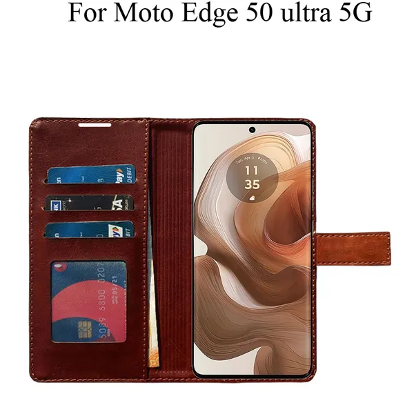 Orange_Premium_Flip_Cover_For_Moto_Edge_50_Ultra_5G