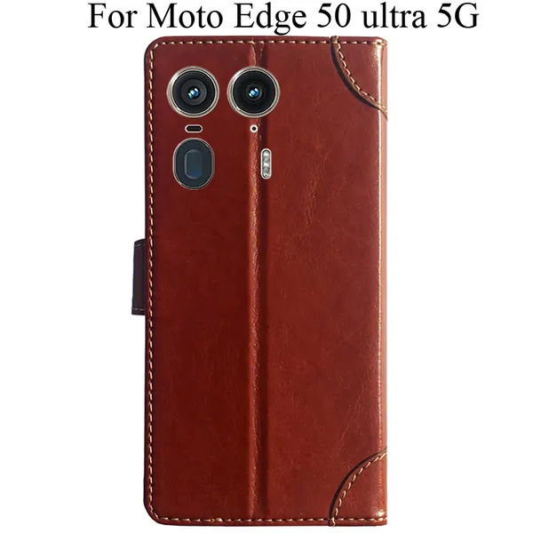 Brown_Premium_Flip_Cover_For_Moto_Edge_50_Ultra_5G