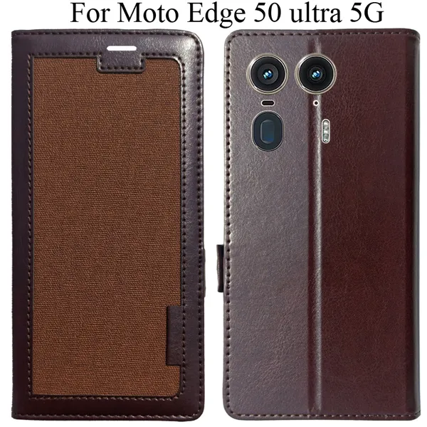 Brown_Premium_Flip_Cover_For_Moto_Edge_50_Ultra_5G