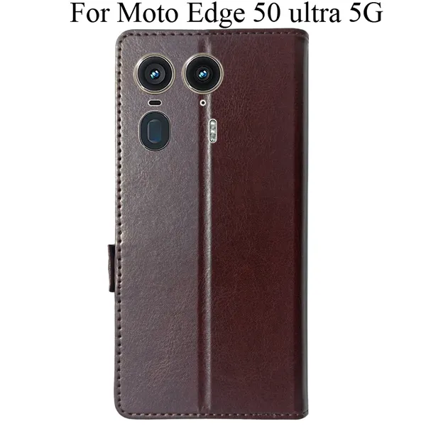 Brown_Premium_Flip_Cover_For_Moto_Edge_50_Ultra_5G