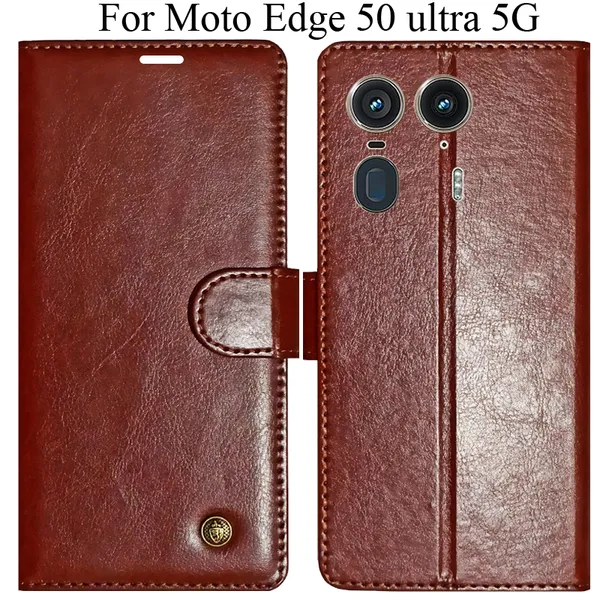 Brown_Premium_Flip_Cover_For_Moto_Edge_50_Ultra_5G