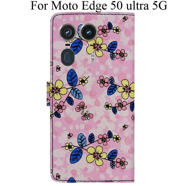 Pink_Premium_Flip_Cover_For_Moto_Edge_50_Ultra_5G