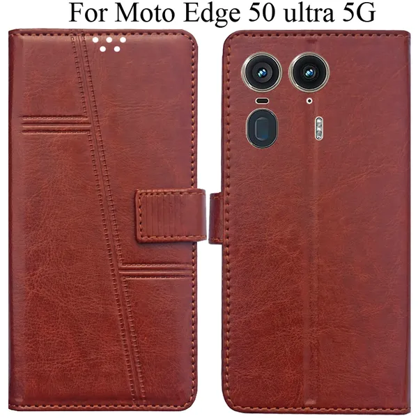 Brown_Premium_Flip_Cover_For_Moto_Edge_50_Ultra_5G