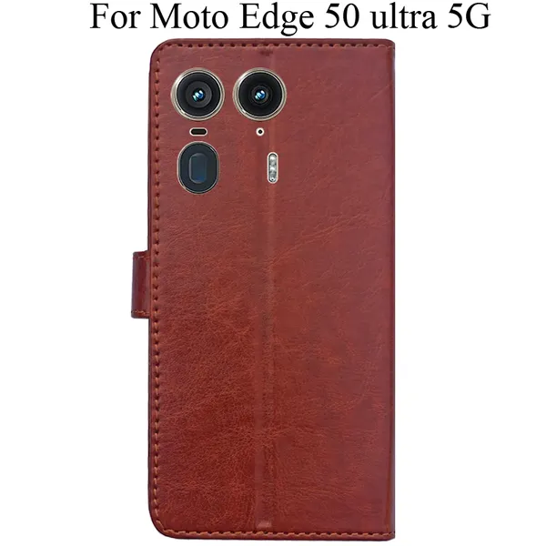 Brown_Premium_Flip_Cover_For_Moto_Edge_50_Ultra_5G