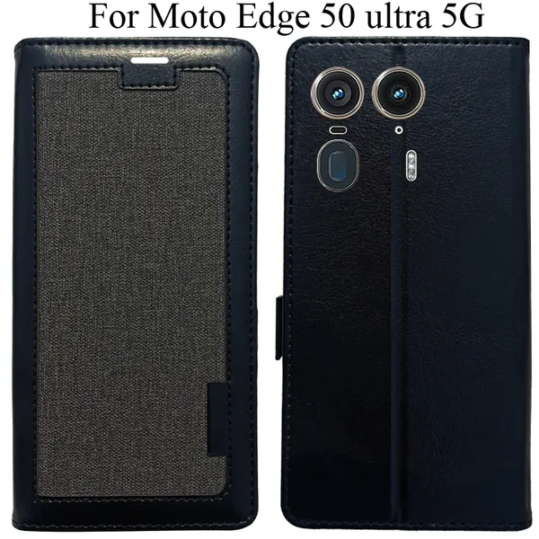 Black_Premium_Flip_Cover_For_Moto_Edge_50_Ultra_5G