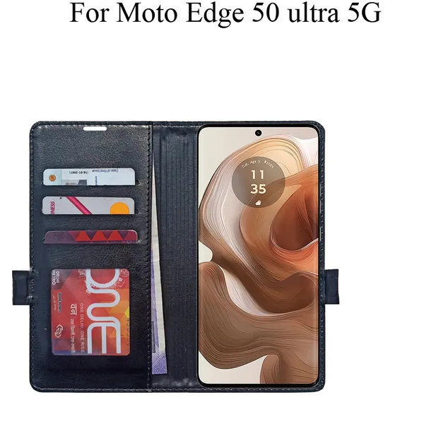 Black_Premium_Flip_Cover_For_Moto_Edge_50_Ultra_5G