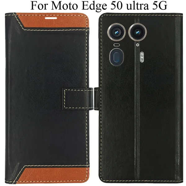 Brown_Premium_Flip_Cover_For_Moto_Edge_50_Ultra_5G