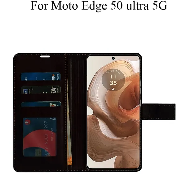 Brown_Premium_Flip_Cover_For_Moto_Edge_50_Ultra_5G