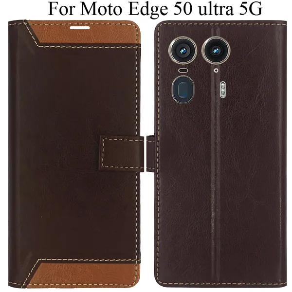 Brown_Premium_Flip_Cover_For_Moto_Edge_50_Ultra_5G