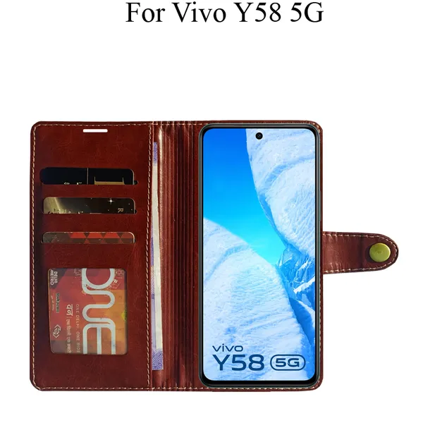 Brown_Premium_Flip_Cover_For_Vivo_Y58_5G