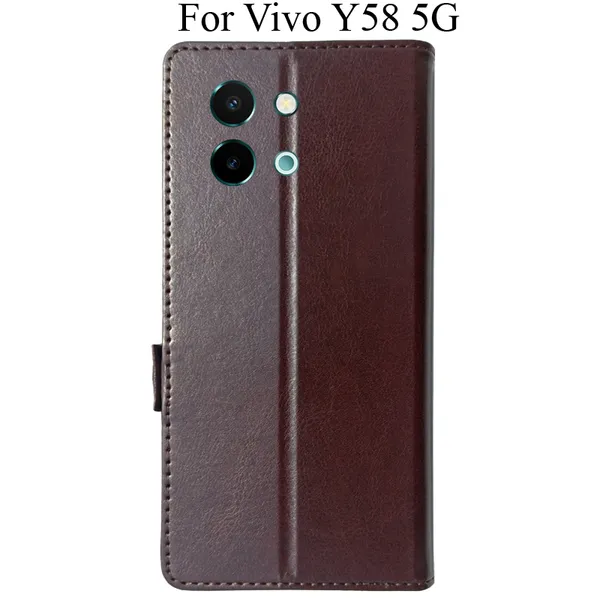 Brown_Premium_Flip_Cover_For_Vivo_Y58_5G