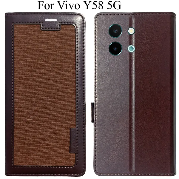 Brown_Premium_Flip_Cover_For_Vivo_Y58_5G