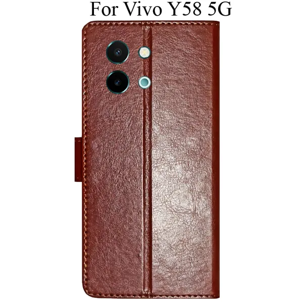 Brown_Premium_Flip_Cover_For_Vivo_Y58_5G