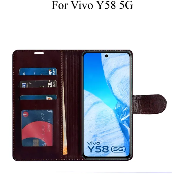 Beige_Premium_Flip_Cover_For_Vivo_Y58_5G