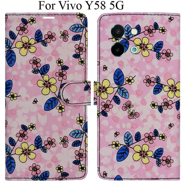 Pink_Premium_Flip_Cover_For_Vivo_Y58_5G