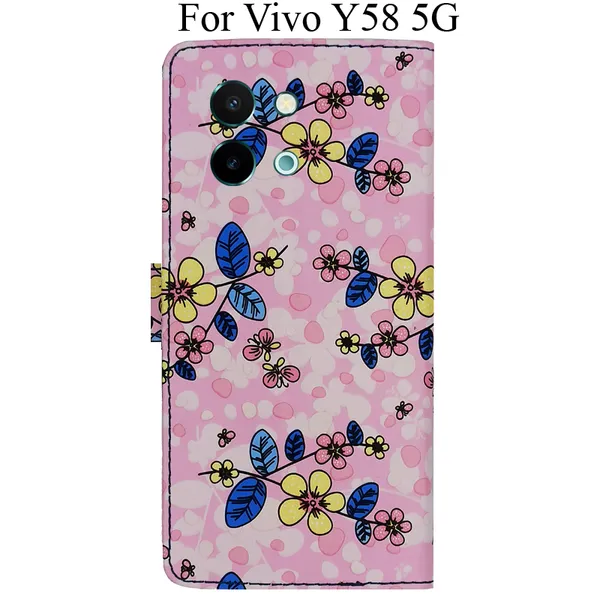 Pink_Premium_Flip_Cover_For_Vivo_Y58_5G