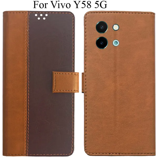 Brown_Premium_Flip_Cover_For_Vivo_Y58_5G