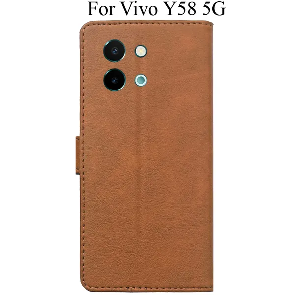 Brown_Premium_Flip_Cover_For_Vivo_Y58_5G