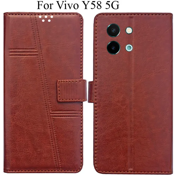 Brown_Premium_Flip_Cover_For_Vivo_Y58_5G