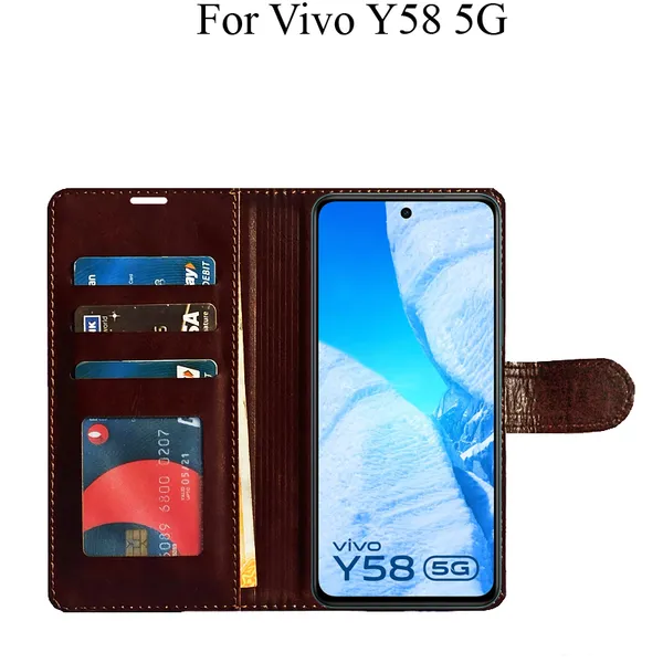Brown_Premium_Flip_Cover_For_Vivo_Y58_5G