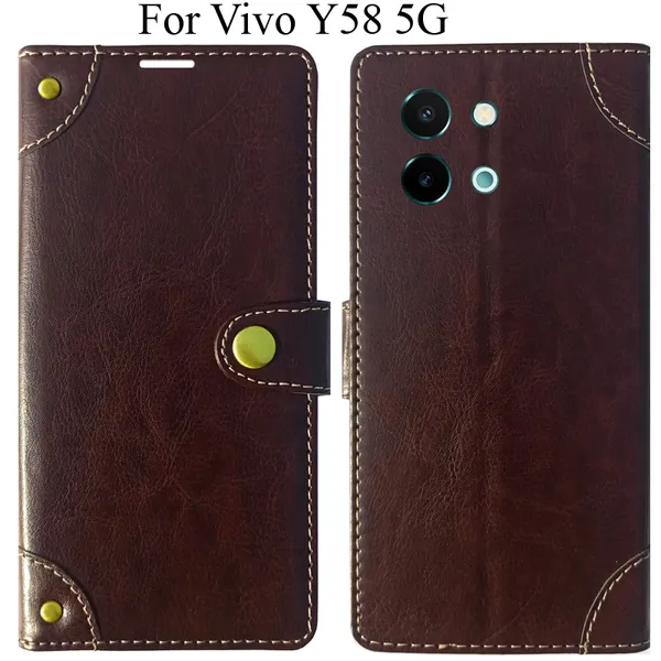 Beige_Premium_Flip_Cover_For_Vivo_Y58_5G