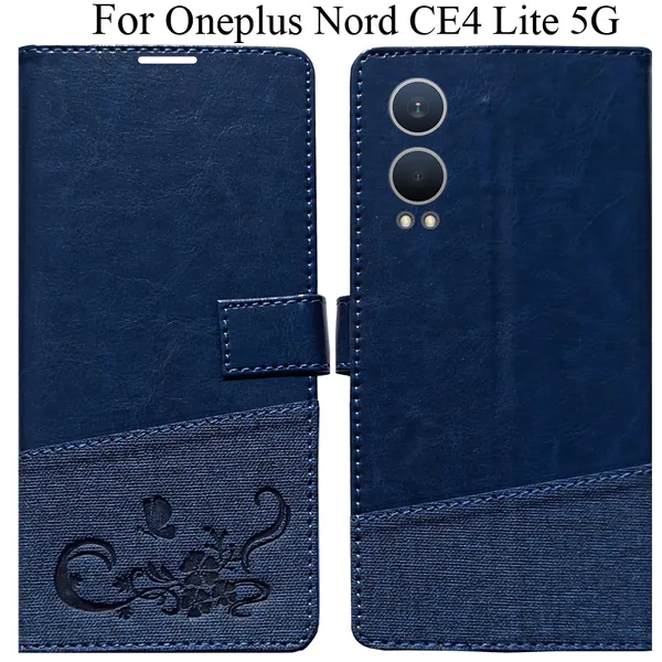 Blue_Premium_Flip_Cover_For_Oneplus_Nord_Ce4_Lite_5G