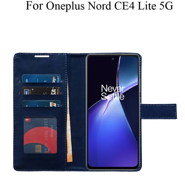 Blue_Premium_Flip_Cover_For_Oneplus_Nord_Ce4_Lite_5G