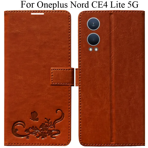 Orange_Premium_Flip_Cover_For_Oneplus_Nord_Ce4_Lite_5G