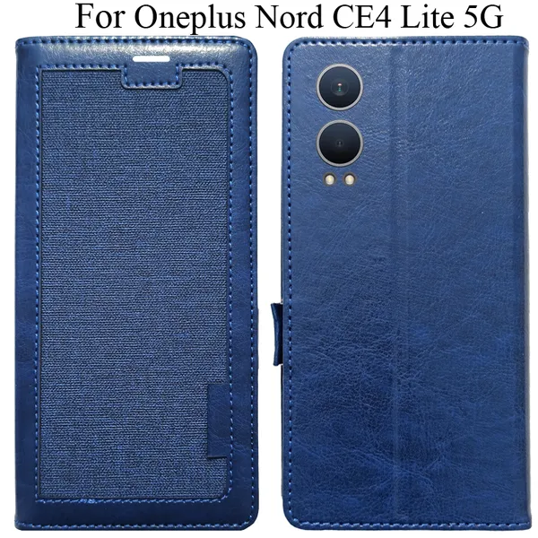 Blue_Premium_Flip_Cover_For_Oneplus_Nord_Ce4_Lite_5G