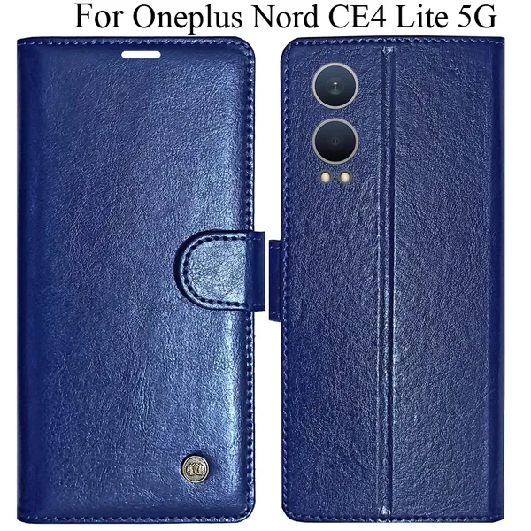 Blue_Premium_Flip_Cover_For_Oneplus_Nord_Ce4_Lite_5G