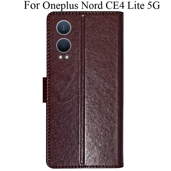Beige_Premium_Flip_Cover_For_Oneplus_Nord_Ce4_Lite_5G