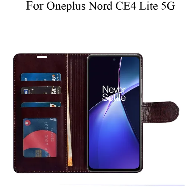 Beige_Premium_Flip_Cover_For_Oneplus_Nord_Ce4_Lite_5G