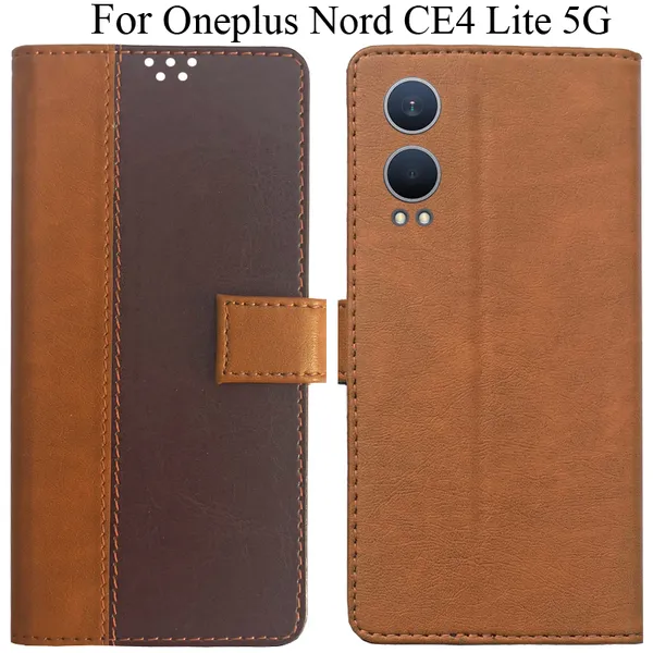 Brown_Premium_Flip_Cover_For_Oneplus_Nord_Ce4_Lite_5G