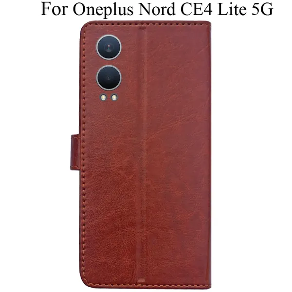 Brown_Premium_Flip_Cover_For_Oneplus_Nord_Ce4_Lite_5G