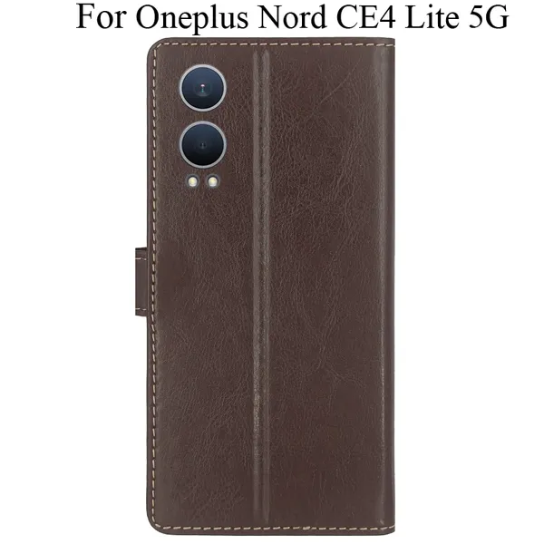 Brown_Premium_Flip_Cover_For_Oneplus_Nord_Ce4_Lite_5G