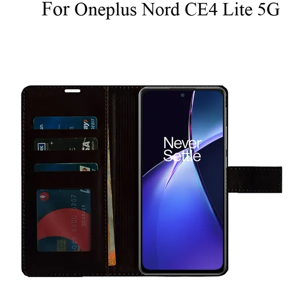 Brown_Premium_Flip_Cover_For_Oneplus_Nord_Ce4_Lite_5G
