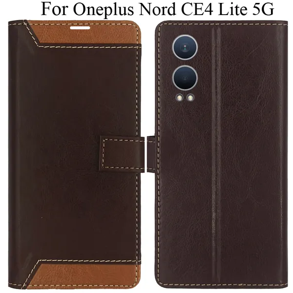 Brown_Premium_Flip_Cover_For_Oneplus_Nord_Ce4_Lite_5G