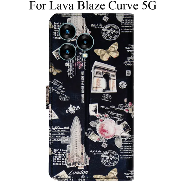 Black_Premium_Flip_Cover_For_Lava_Blaze_Curve_5G