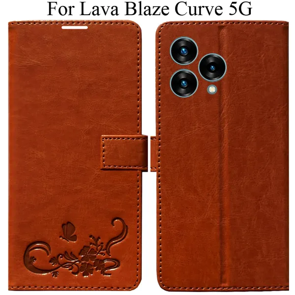 Orange_Premium_Flip_Cover_For_Lava_Blaze_Curve_5G