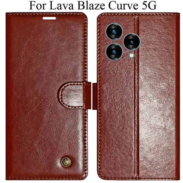 Brown_Premium_Flip_Cover_For_Lava_Blaze_Curve_5G