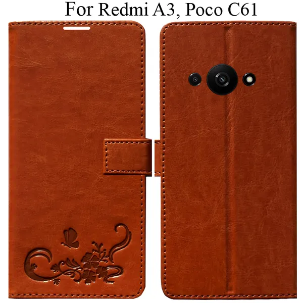 Orange_Premium_Flip_Cover_For_Poco_C61,_Redmi_A3_(2024)