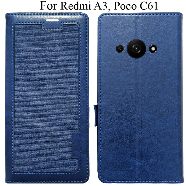 Blue_Premium_Flip_Cover_For_Poco_C61,_Redmi_A3_(2024)