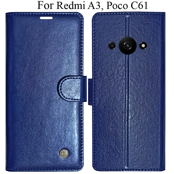 Blue_Premium_Flip_Cover_For_Poco_C61,_Redmi_A3_(2024)