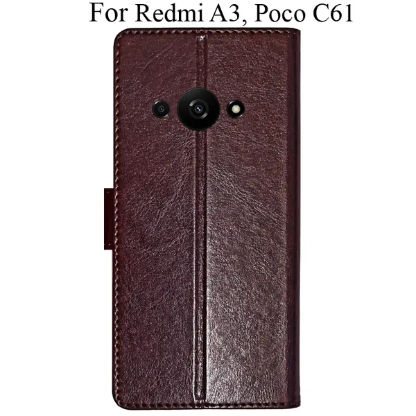 Beige_Premium_Flip_Cover_For_Poco_C61,_Redmi_A3_(2024)
