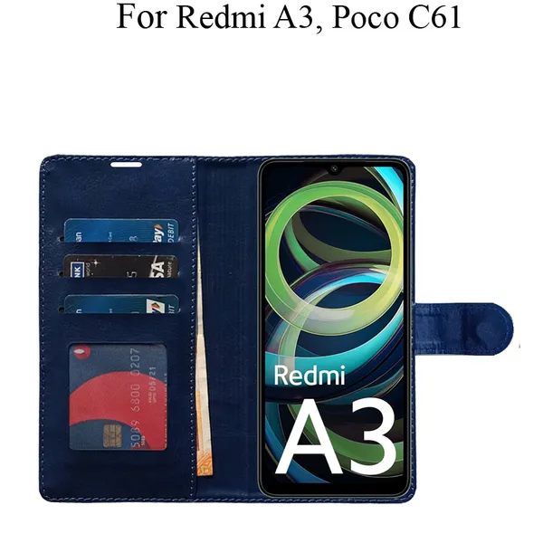 Blue_Premium_Flip_Cover_For_Poco_C61,_Redmi_A3_(2024)